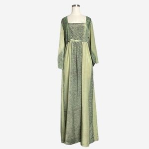 Raga NWT Green Rustic Romance Maxi Dress castlecore medieval princess paisley M